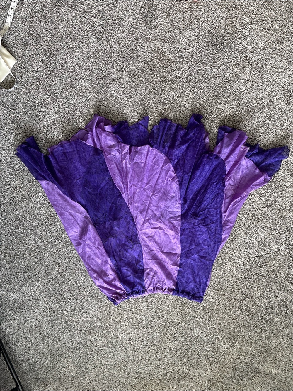 Vintage 90s Purple Patchwork Flowy 100% Silk Women's Whimsical Witchy Skirt - Picture 7 of 7